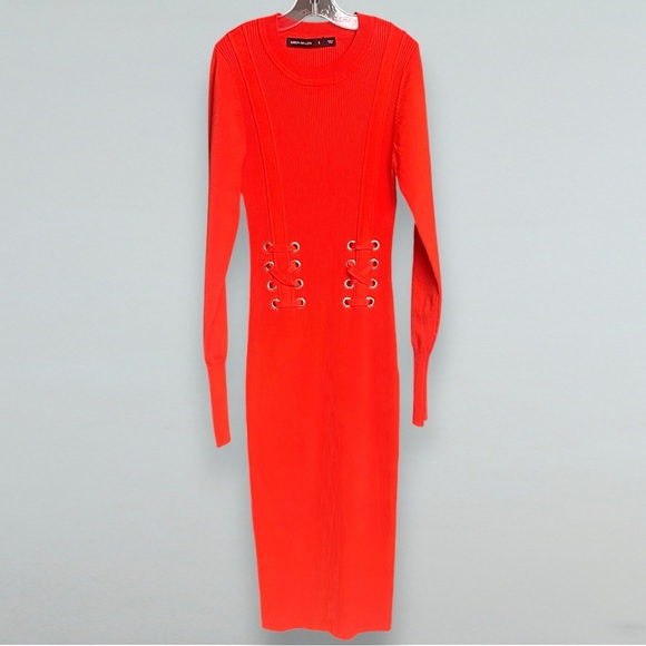 Karen Millen Dresses & Skirts - Karen Millen Vibrant Red Long Sleeve Dress